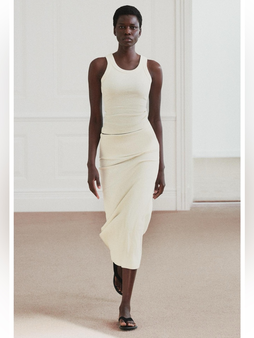 ZARA RIBBED RUSTIC SKIRT